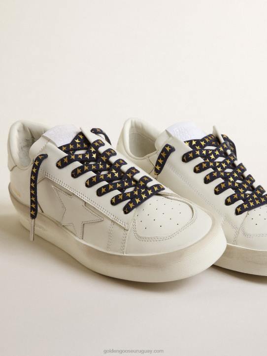 hombres cordones azul marino con estrellas doradas en contrasteGolden Goose 02H6387