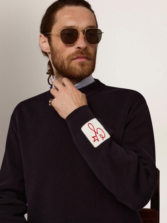 hombres montura solar estilo roger aviator con montura dorada y lentes verdesGolden Goose 02H6309