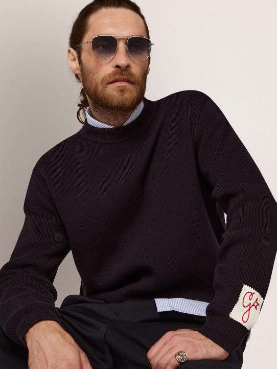 hombres montura solar estilo roger aviator con montura plateada y lentes azules degradadosGolden Goose 02H6293