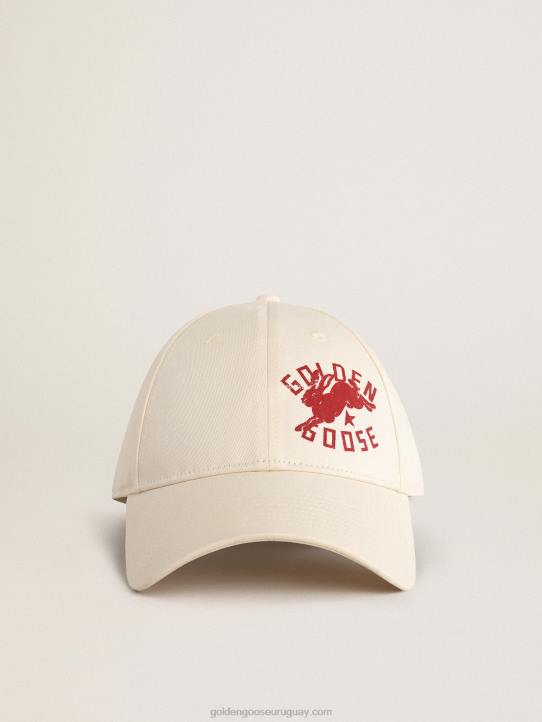 hombres gorra de béisbol heritage blanca con logo cnyGolden Goose 02H6354