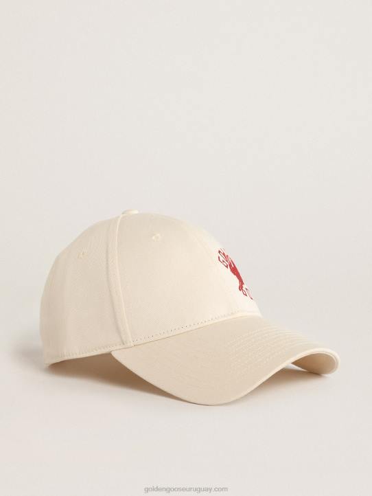 hombres gorra de béisbol heritage blanca con logo cnyGolden Goose 02H6354