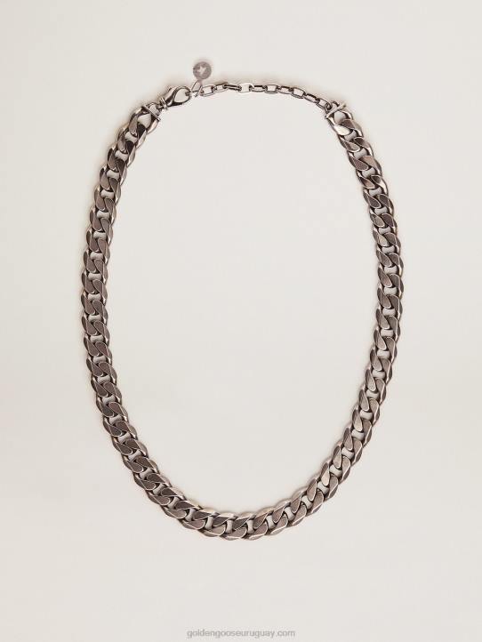 hombres Collar de cadena de la colección Timeless Jewelmates en color plata envejecida.Golden Goose 02H6839