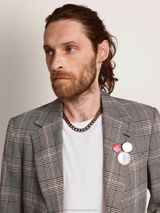 hombres Collar de cadena de la colección Timeless Jewelmates en color plata envejecida.Golden Goose 02H6839