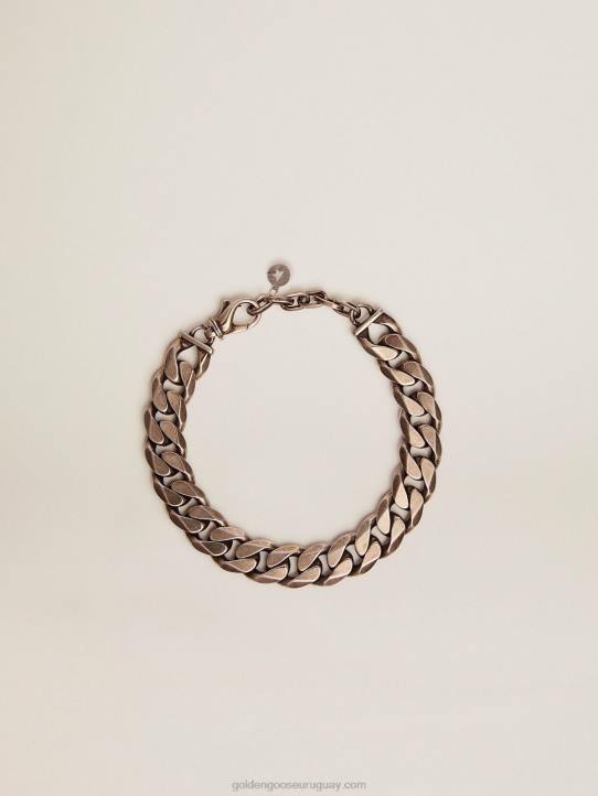 hombres Pulsera de cadena timeless jewelmates collection en color plata envejecidaGolden Goose 02H6838