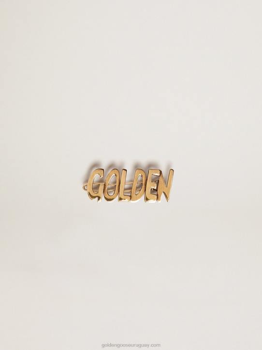 hombres candado de encaje con clip de la colección jewelmates atemporal en color oro viejo con letras doradas 02H6840