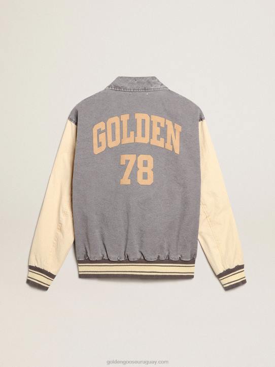 hombres cazadora bomber de algodón color lila-gris y mazapánGolden Goose 02H6809