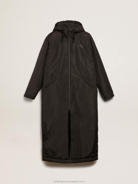 hombres chamarra acolchada con capucha hasta los tobillos black star collectionGolden Goose 02H6798