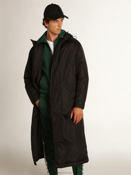 hombres chamarra acolchada con capucha hasta los tobillos black star collectionGolden Goose 02H6798