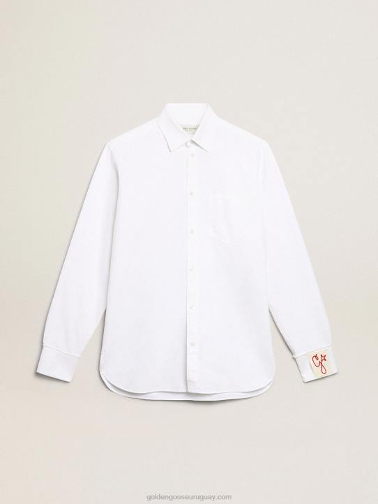 hombres camisa blanca de algodónGolden Goose 02H6724