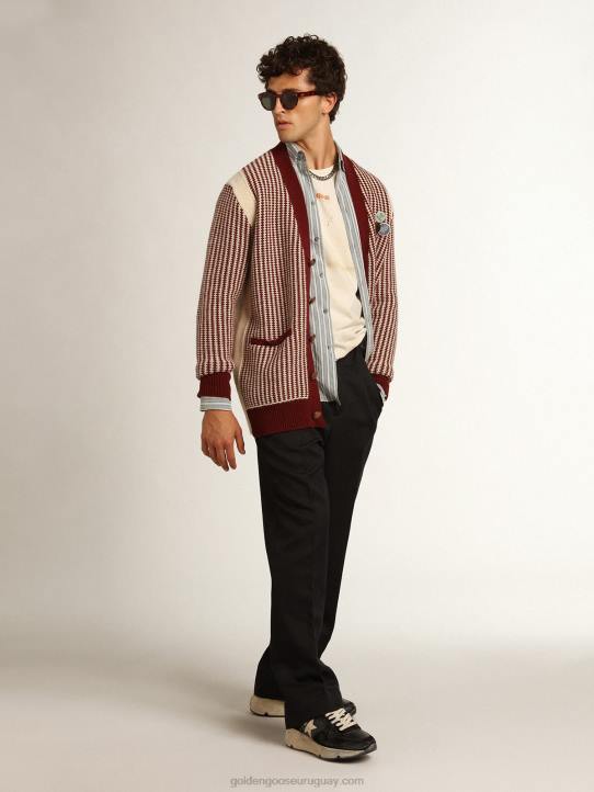 hombres camisa de la colección Journey con rayas aguamarinasGolden Goose 02H6750