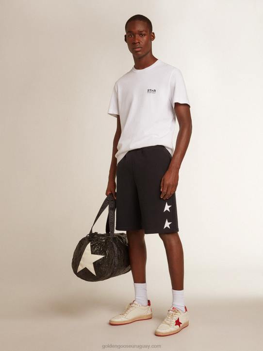 hombres camiseta blanca con estrella azul oscuro en la espaldaGolden Goose 02H6797