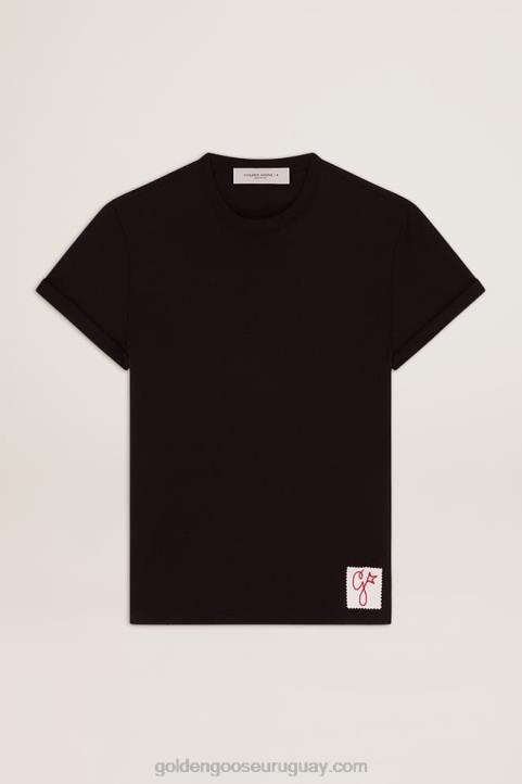 hombres camiseta vintage desgastada de collection en negroGolden Goose 02H6824
