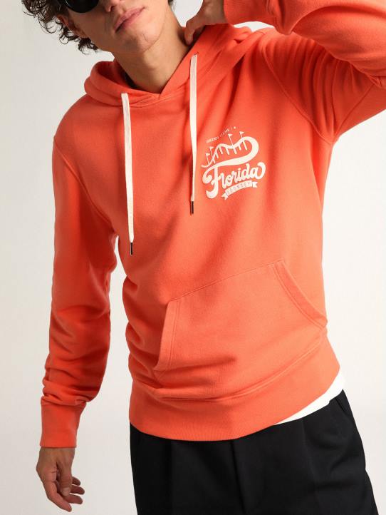 hombres Sudadera de la colección Journey en color coral con doble estampado en blanco en la espalda.Golden Goose 02H6765