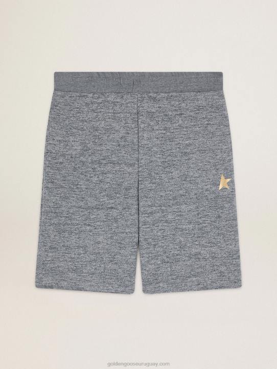 hombres Bermudas gris melange con estrella doradaGolden Goose 02H6748