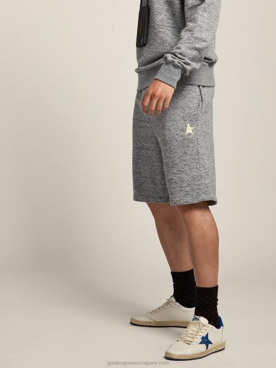 hombres Bermudas gris melange con estrella doradaGolden Goose 02H6748
