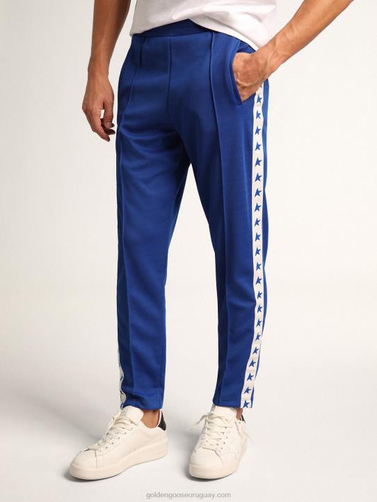 hombres Joggers azul brillante con estrellas en los costadosGolden Goose 02H6737