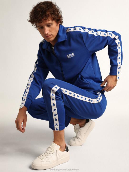 hombres Joggers azul brillante con estrellas en los costadosGolden Goose 02H6737