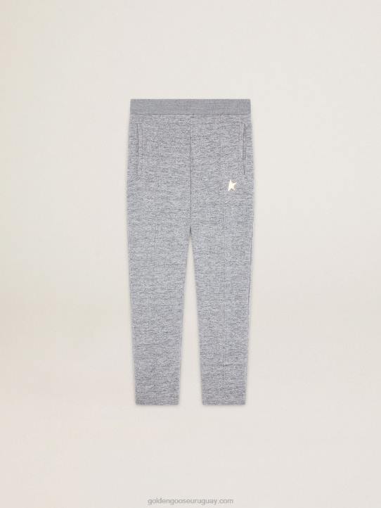 hombres Joggers grises con estrella dorada delanteGolden Goose 02H6778