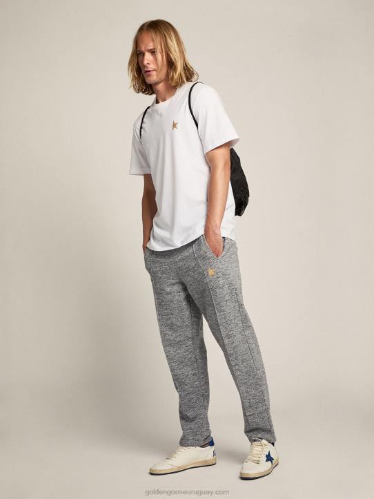 hombres Joggers grises con estrella dorada delanteGolden Goose 02H6778