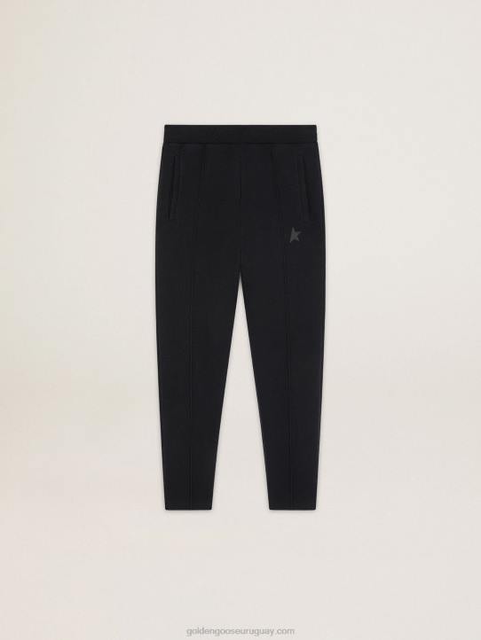 hombres Joggers negros con estrella delanteGolden Goose 02H6775