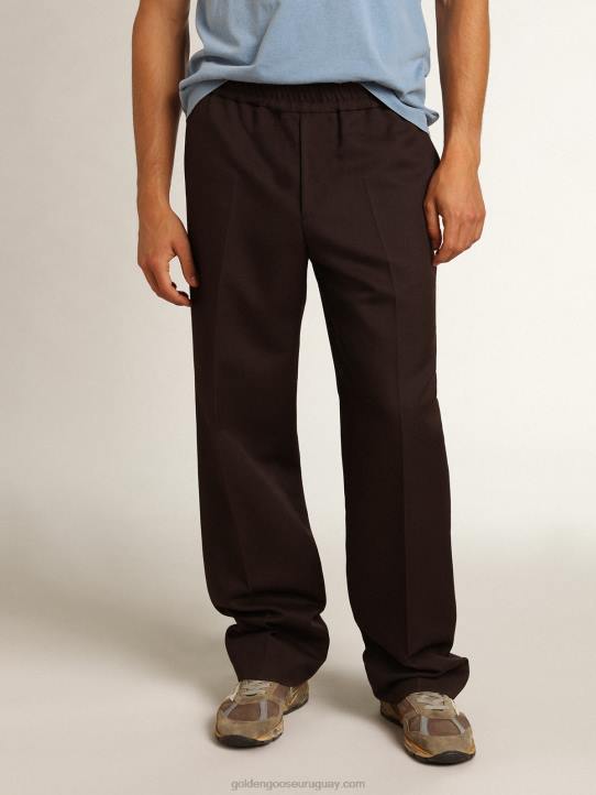 hombres Pantalón jogging de pernera ancha color regaliz colección journeyGolden Goose 02H6746