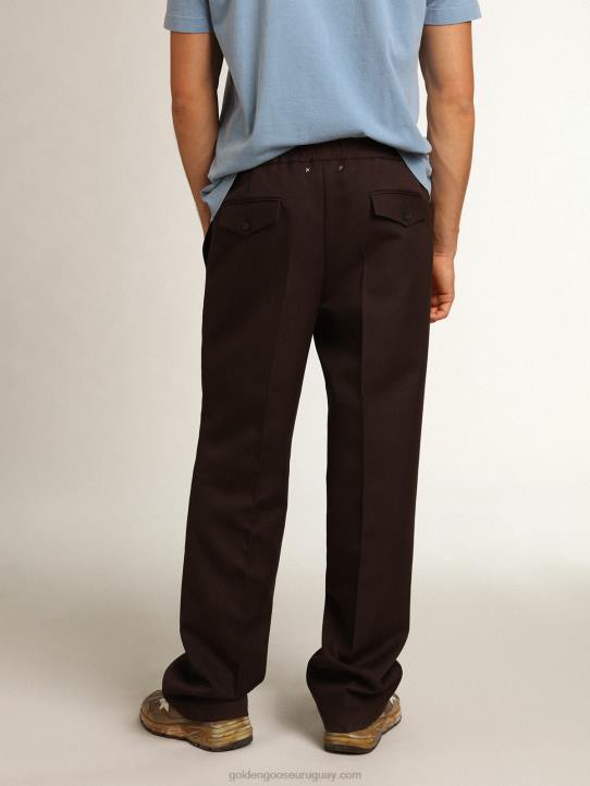 hombres Pantalón jogging de pernera ancha color regaliz colección journeyGolden Goose 02H6746