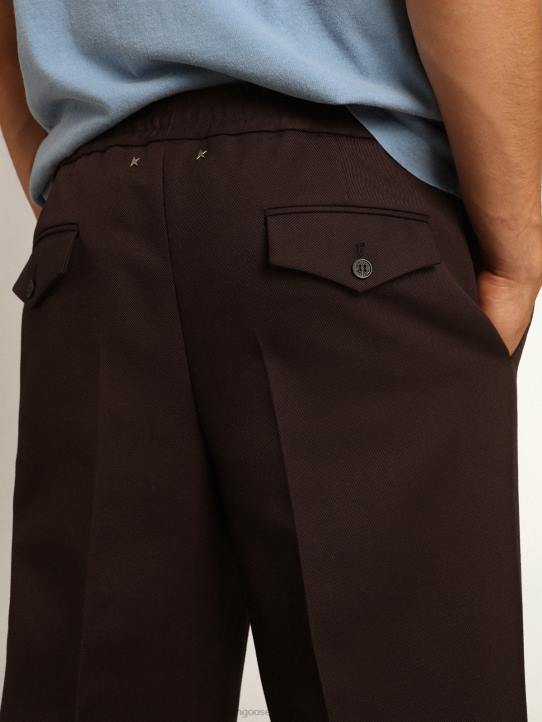 hombres Pantalón jogging de pernera ancha color regaliz colección journeyGolden Goose 02H6746