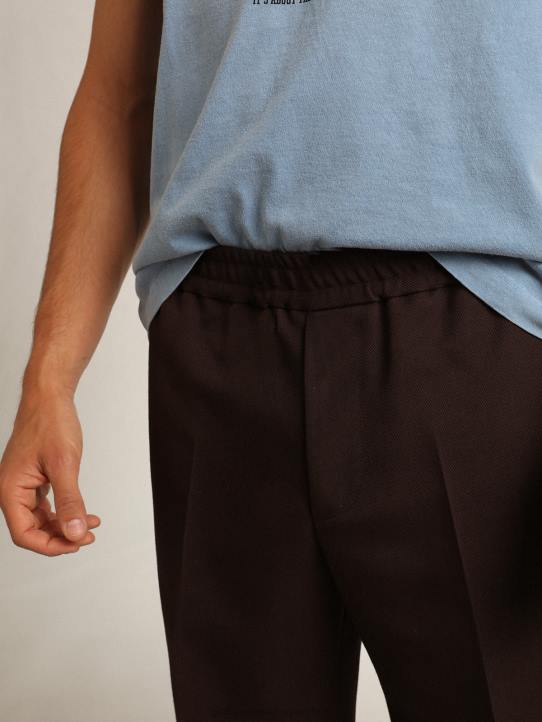 hombres Pantalón jogging de pernera ancha color regaliz colección journeyGolden Goose 02H6746