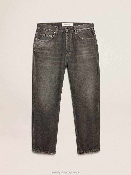 hombres Vaquero cory negro con efecto lavado a la piedra de la colección JourneyGolden Goose 02H6801