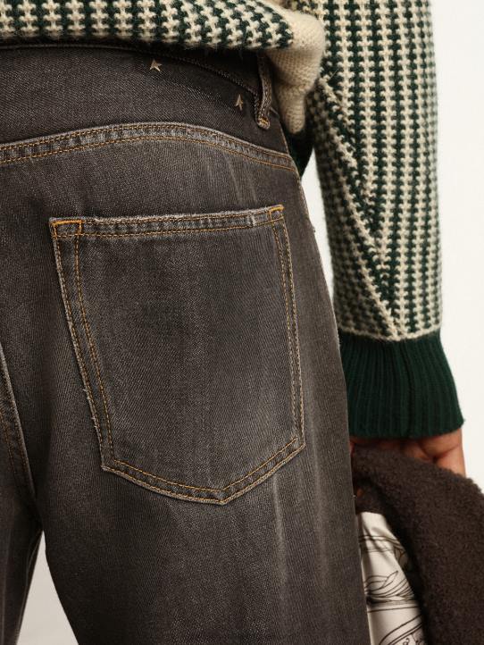 hombres Vaquero cory negro con efecto lavado a la piedra de la colección JourneyGolden Goose 02H6801