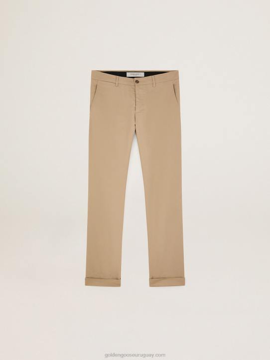 hombres colección chinos de algodón beigeGolden Goose 02H6771