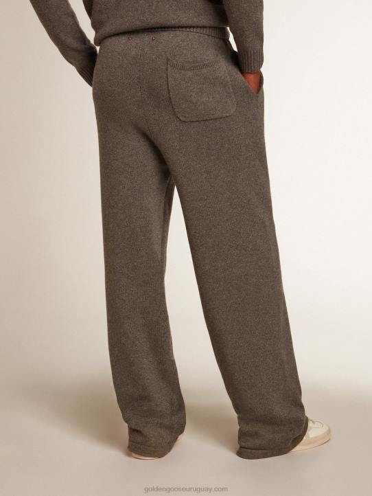 hombres joggers de mezcla de cachemir gris jaspeadoGolden Goose 02H6815