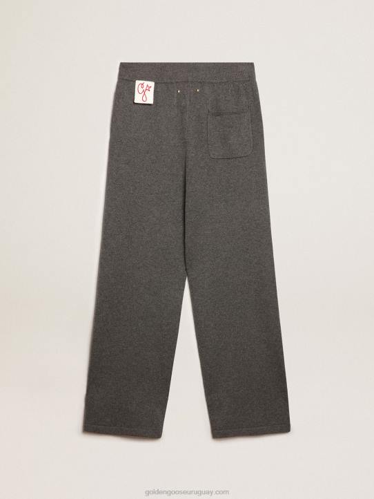 hombres joggers de mezcla de cachemir gris jaspeadoGolden Goose 02H6815