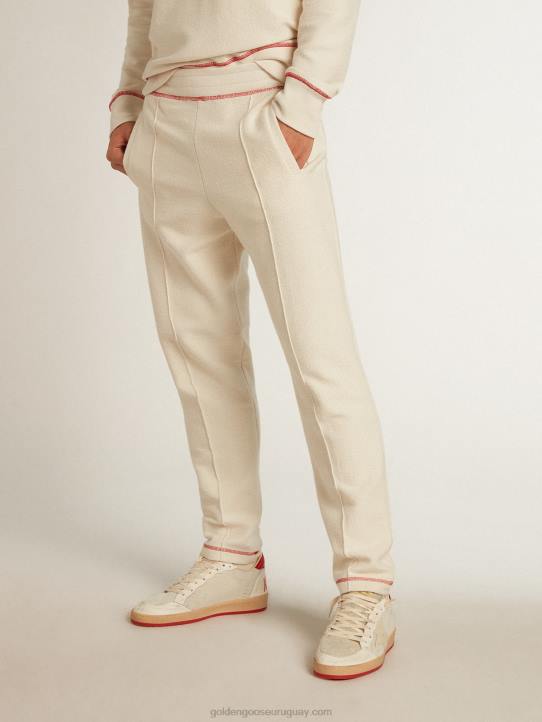 hombres joggers heritage blancos con logo cnyGolden Goose 02H6802