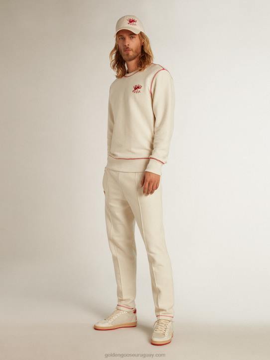 hombres joggers heritage blancos con logo cnyGolden Goose 02H6802