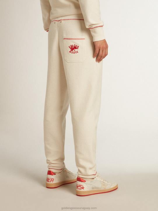 hombres joggers heritage blancos con logo cnyGolden Goose 02H6802