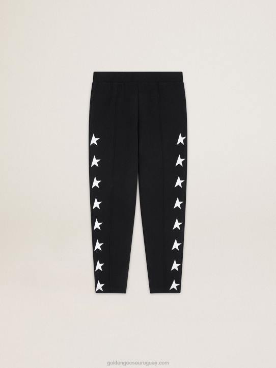 hombres joggers negros con estrellas blancas en contrasteGolden Goose 02H6761
