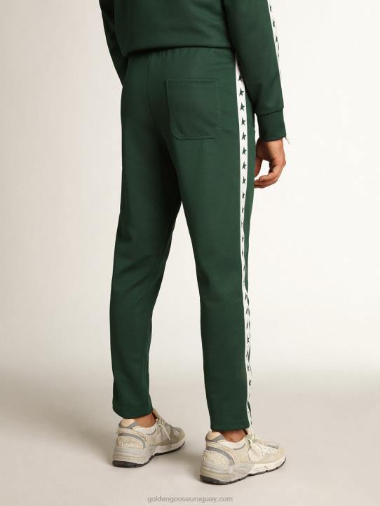 hombres joggers verdes con estrellas a los ladosGolden Goose 02H6710