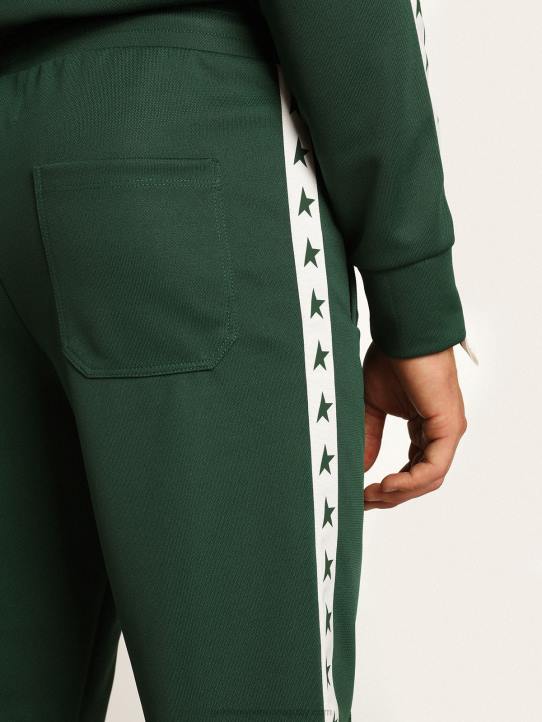 hombres joggers verdes con estrellas a los ladosGolden Goose 02H6710