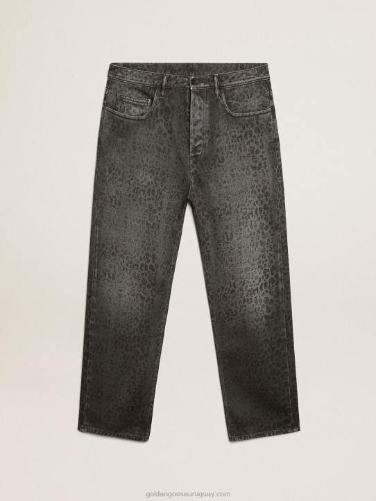 hombres vaqueros grises con estampado de leopardoGolden Goose 02H6800