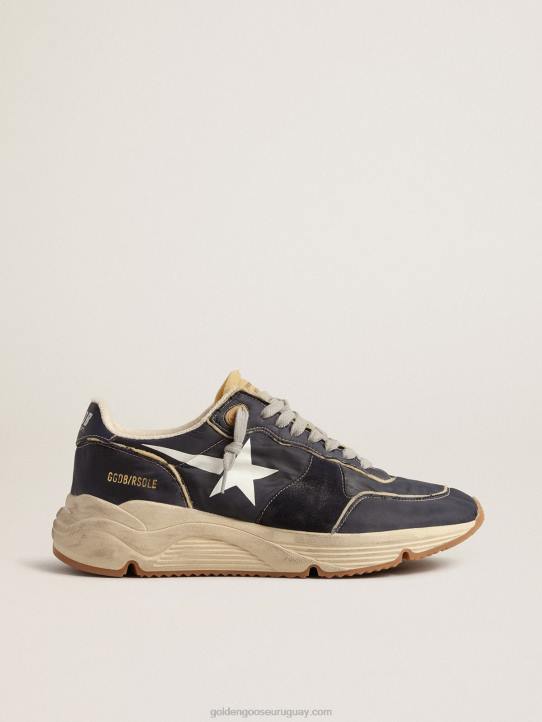hombres suela de running de nailon azul con estrella blanca estampadaGolden Goose 02H6652
