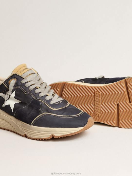 hombres suela de running de nailon azul con estrella blanca estampadaGolden Goose 02H6652