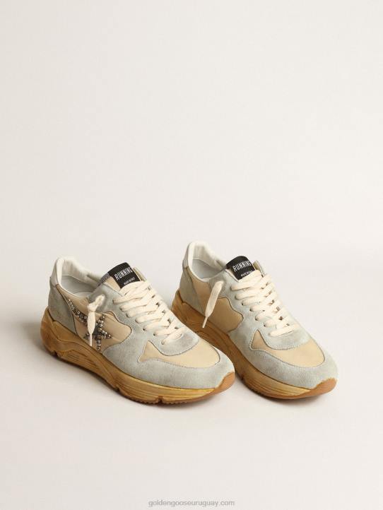 hombres suela de running gris hielo con estrella de ante con tachuelasGolden Goose 02H6625