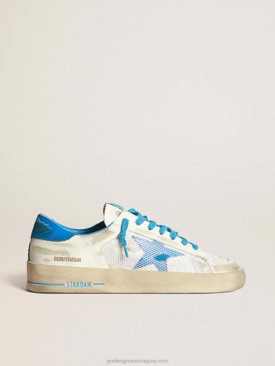 hombres zapatillas stardan blancas y celestesGolden Goose 02H6548