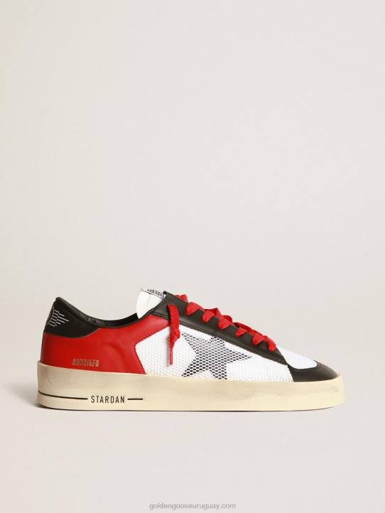 hombres zapatillas stardan de piel con inserciones de mallaGolden Goose 02H6563