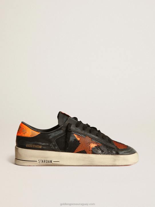 hombres zapatillas stardan negras y naranjasGolden Goose 02H6544
