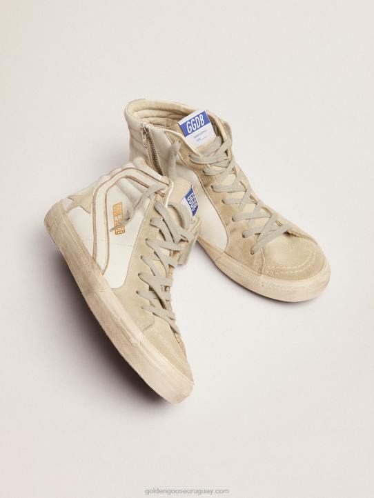 hombres zapatillas deportivas blancas de piel y anteGolden Goose 02H6528