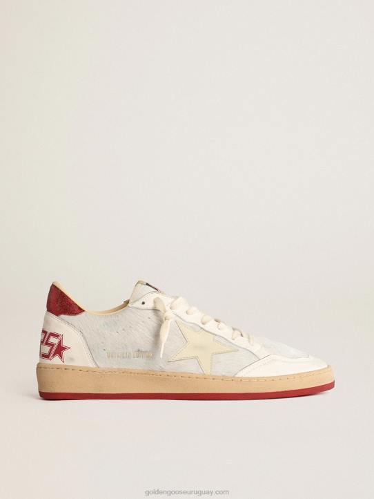 hombres ball star ltd cny en piel de potro blanca con estrella de cueroGolden Goose 02H6619