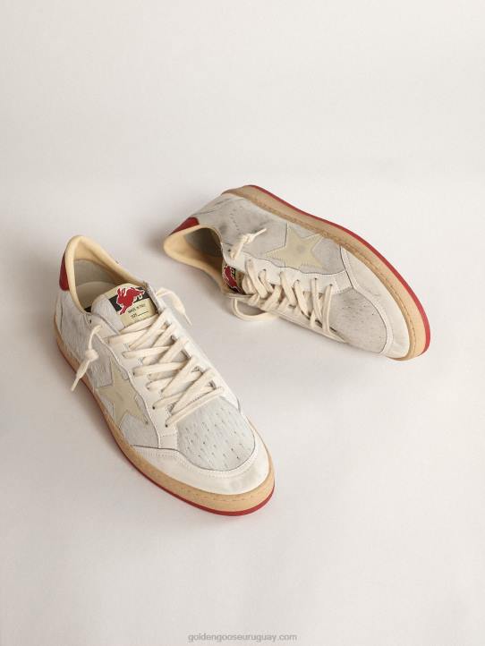 hombres ball star ltd cny en piel de potro blanca con estrella de cueroGolden Goose 02H6619