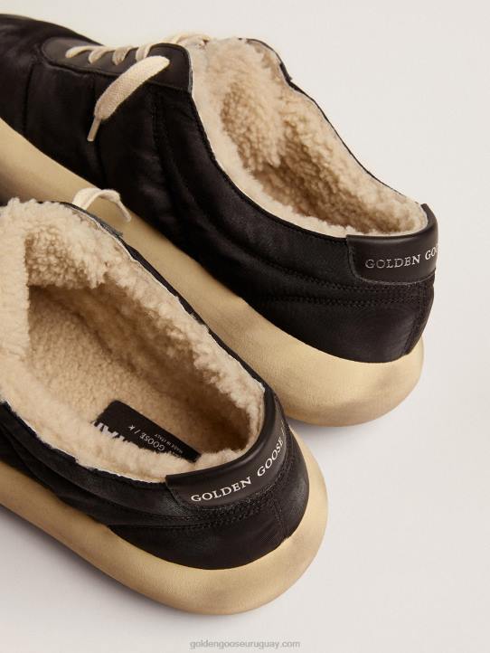 hombres zapatos space-star de nailon negro acolchado con forro de borregoGolden Goose 02H6672
